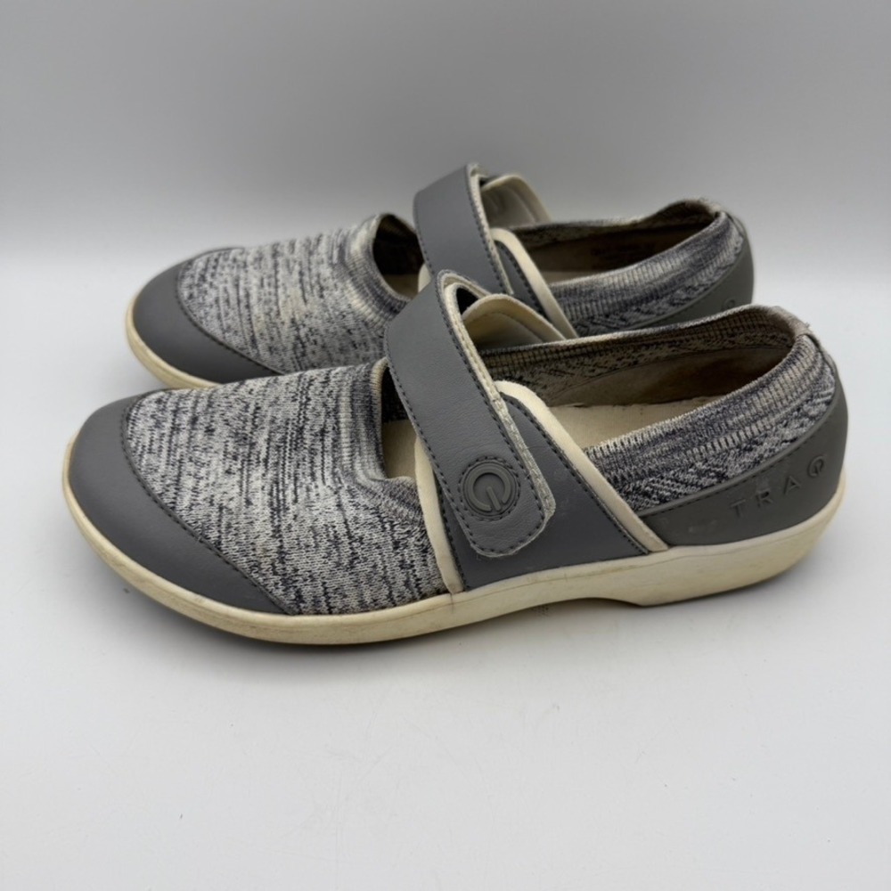 Alegria TRAQ Mary Jane Knit Walking Shoe Comfort Casual Gray Size EU 37 US 7-7.5